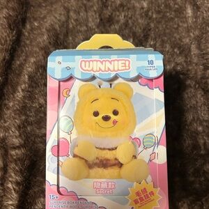 Winnie Surprise Plush Pendant - Yellow & Brown